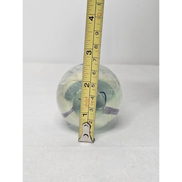 Vintage MSH Paperweight Signed 1986 Mount St Helen Ash Vines Art Glass Egg Shape - Picture 9 of 9